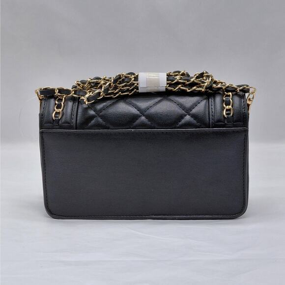 Valentino Orlandi Designer Black Diamond Quilted Crossbody Small Shoulder Bag - Picture 2 of 15